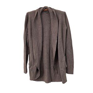 Barefoot Dreams Womens Taupe Brown Cozy Chic Lite Open Cardigan Sweater XS/S